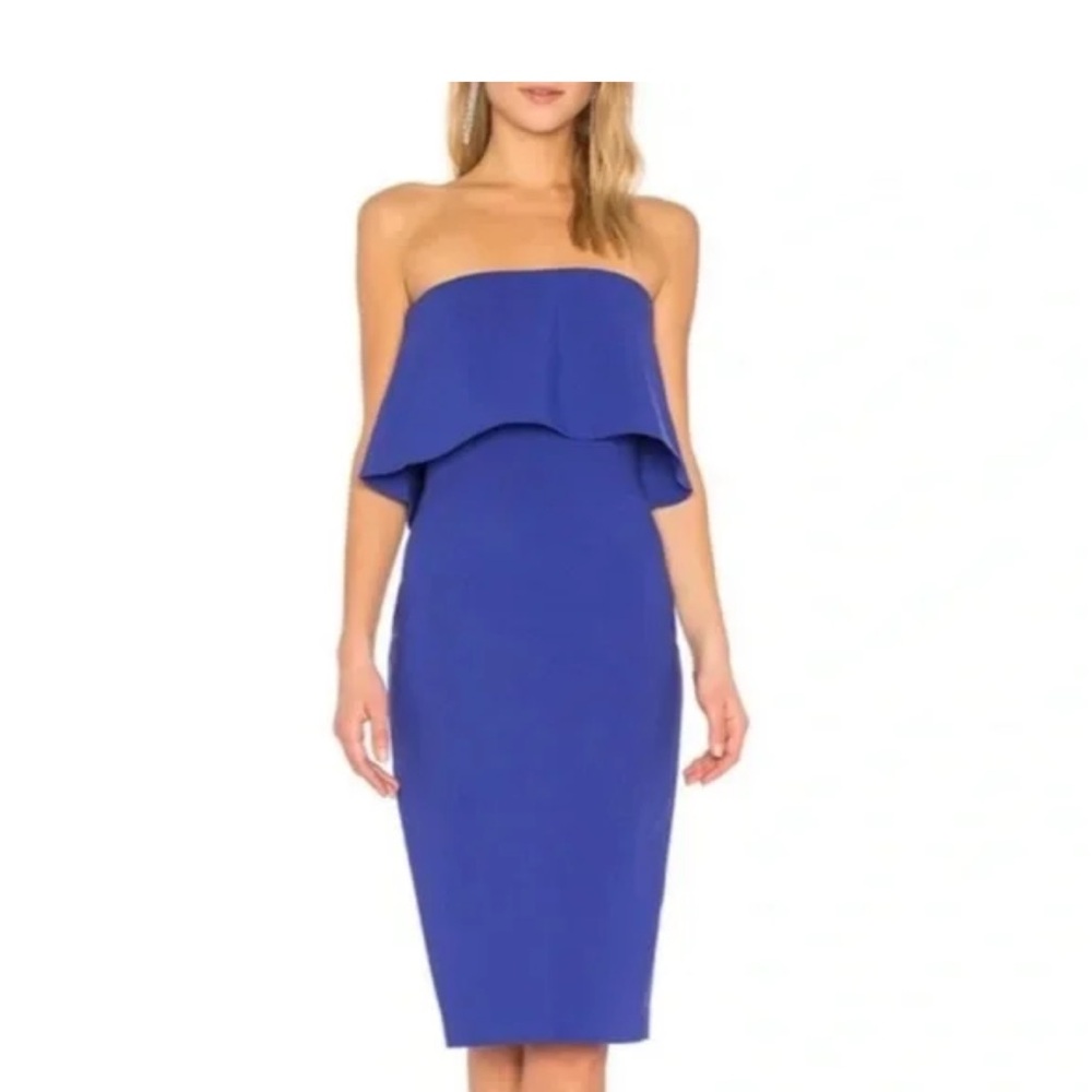 Likely Strapless Dress in Blue